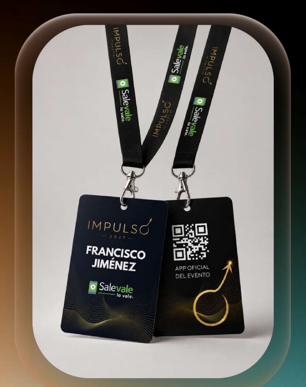 Lanyard y gafete con QR de acceso